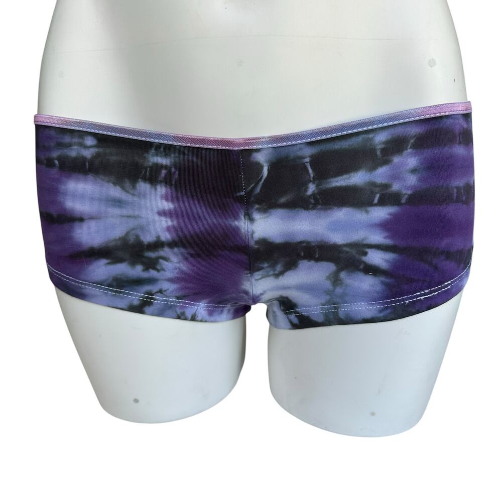 Womens Panties Size Juniors XL Purple Black Handmade Tie Dye Underwear Brand New